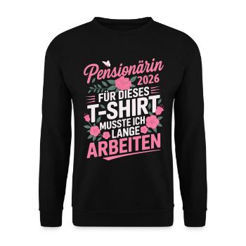 Retraité 2026 - Sweat-shirt Unisexe - noir - Devant - Alina (178cm) & Michal (187cm)