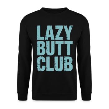 Lazybuttclub Gym Fitness Workout - Unisex Sweatshirt - black - Front - Alina (178cm) & Michal (187cm)