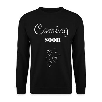 Coming Soon Hearts Handwritten - Unisex Sweatshirt - black - Front - Alina (178cm) & Michal (187cm)