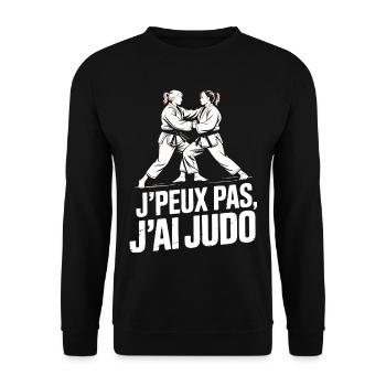 Je Peux Pas J'ai Judo Humour Cadeau - Sweat-shirt Unisexe - noir - Devant - Alina (178cm) & Michal (187cm)