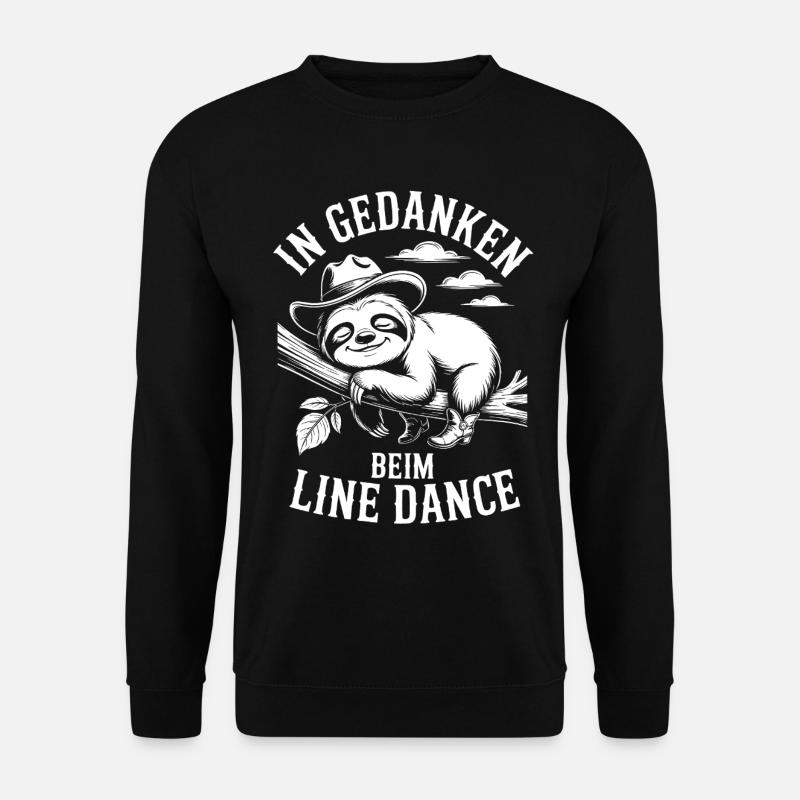 Sloth dreams of line dancing - Unisex Sweatshirt - black