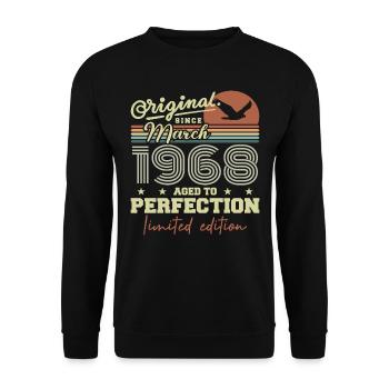 Anniversaire Mars 1968 - Sweat-shirt Unisexe - noir - Devant - Alina (178cm) & Michal (187cm)