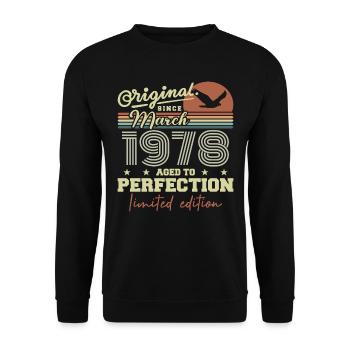 Anniversaire Mars 1978 - Sweat-shirt Unisexe - noir - Devant - Alina (178cm) & Michal (187cm)