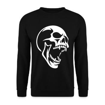 Skull Scream Skull Design - Unisex Sweatshirt - black - Front - Alina (178cm) & Michal (187cm)