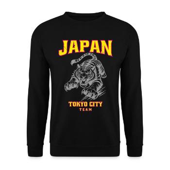 Japan Tokyo City Team - Unisex Sweatshirt - black - Front - Alina (178cm) & Michal (187cm)