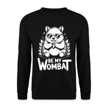 Kawaii Wombat avec lunettes de soleil - Sweat-shirt Unisexe - noir - Devant - Alina (178cm) & Michal (187cm)