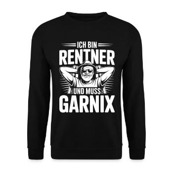 Ich bin Rentner - Unisex Pullover - Schwarz - Vorne - Alina (178cm) & Michal (187cm)