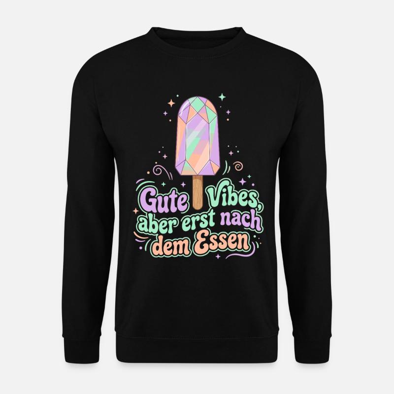 Kristall Eis, Gute Vibes - Unisex Pullover - Schwarz