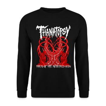 Transhumaner Herzensritual - Unisex Pullover - Schwarz - Vorne - Alina (178cm) & Michal (187cm)