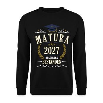 Matura 2027 - Unisex Pullover - Schwarz - Vorne - Alina (178cm) & Michal (187cm)