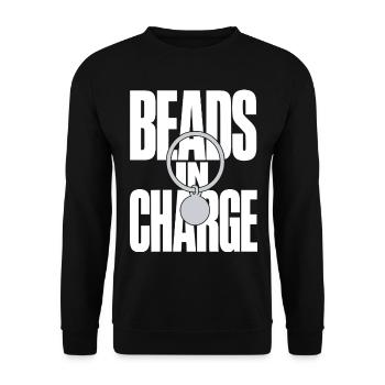 Beads on Charge – Perlen Schlüsselring - Unisex Pullover - Schwarz - Vorne - Alina (178cm) & Michal (187cm)