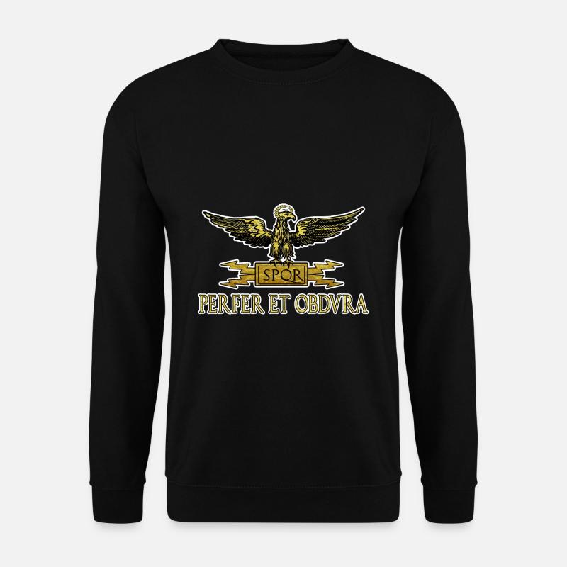 perfer et obdura latein teile und herrsche ROM - Unisex Pullover - Schwarz