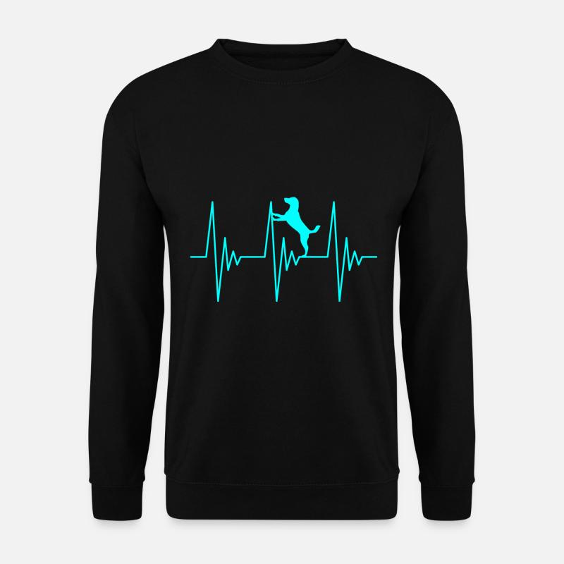 Dog ECG love - Unisex Sweatshirt - black