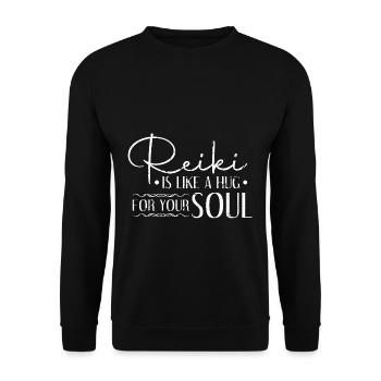 Reiki - Unisex Pullover - Schwarz - Vorne - Alina (178cm) & Michal (187cm)