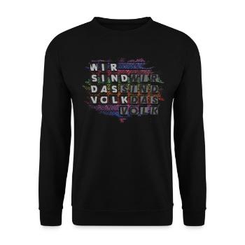 We are the people - Unisex Sweatshirt - black - Front - Alina (178cm) & Michal (187cm)