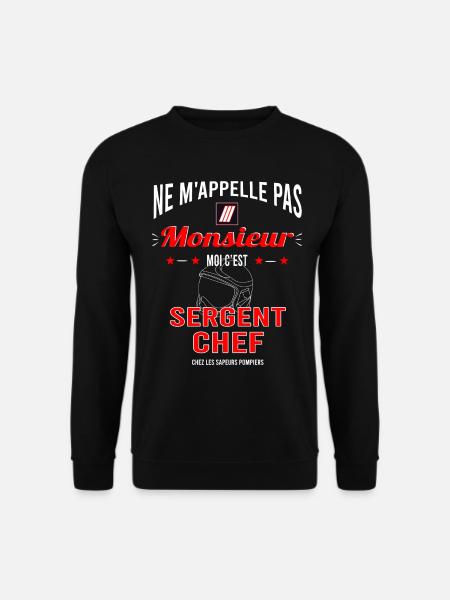 Pompier Sergent chef - Sweat-shirt Unisexe - noir