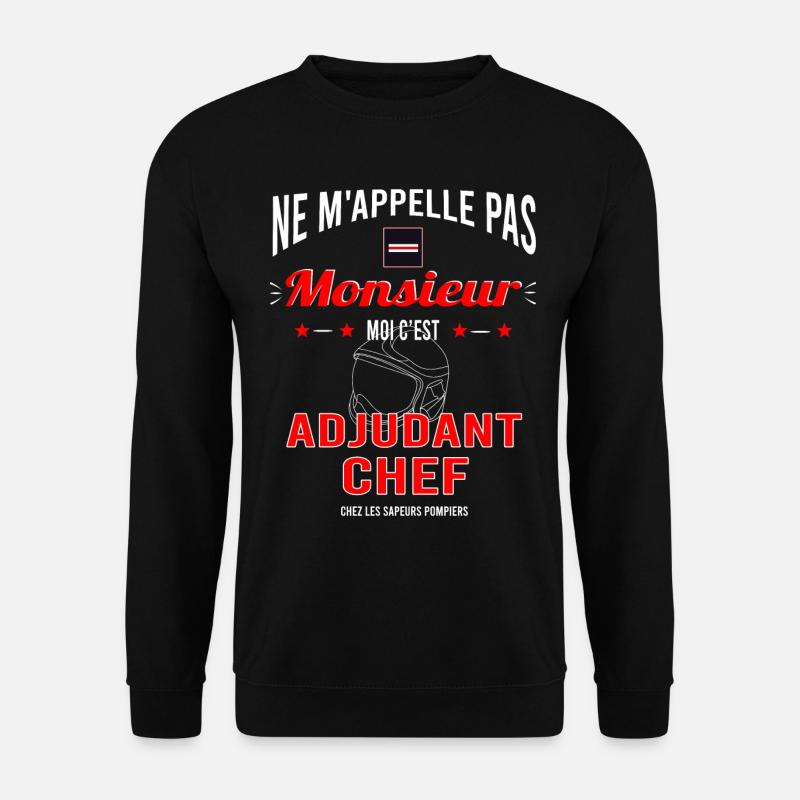 Adjudant chef pompier - Sweat-shirt Unisexe - noir