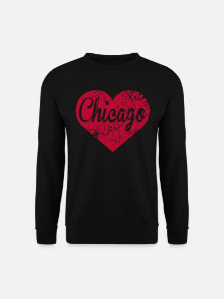 Chicago herz - Unisex Pullover - Schwarz