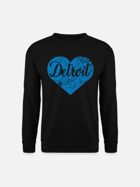 Detroit Herz - Unisex Pullover - Schwarz