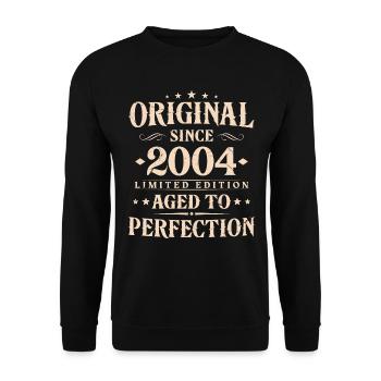 Original depuis 2004 Vintage cadeau d’anniversaire - Sweat-shirt Unisexe - noir - Devant - Alina (178cm) & Michal (187cm)