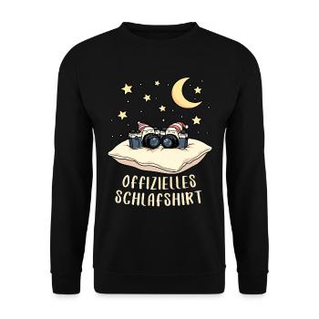 offizielles schlafshirt pärchen Kamera Fotografie - Unisex Pullover - Schwarz - Vorne - Alina (178cm) & Michal (187cm)