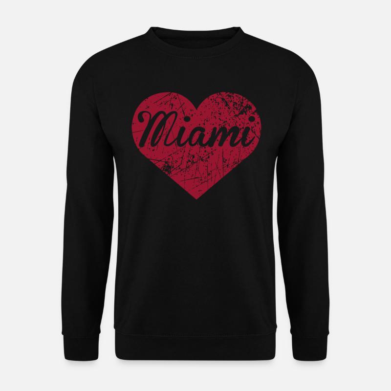 Miami Herz - Unisex Pullover - Schwarz