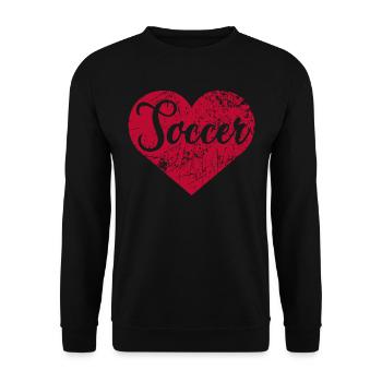 Soccer Heart - Unisex Sweatshirt - black - Front - Alina (178cm) & Michal (187cm)