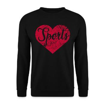 Cœur de sport - Sweat-shirt Unisexe - noir - Devant - Alina (178cm) & Michal (187cm)