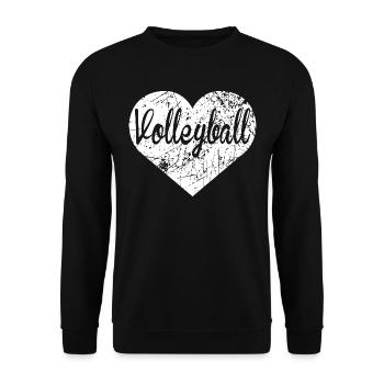 Coeur de volley-ball - Sweat-shirt Unisexe - noir - Devant - Alina (178cm) & Michal (187cm)