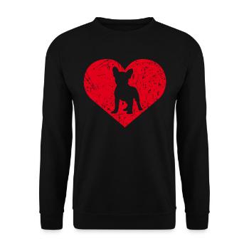 Bouledogue français - Sweat-shirt Unisexe - noir - Devant - Alina (178cm) & Michal (187cm)