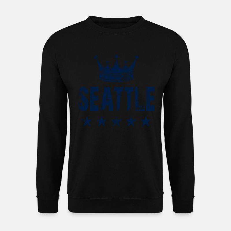 Seattle Krone Sterne - Unisex Pullover - Schwarz
