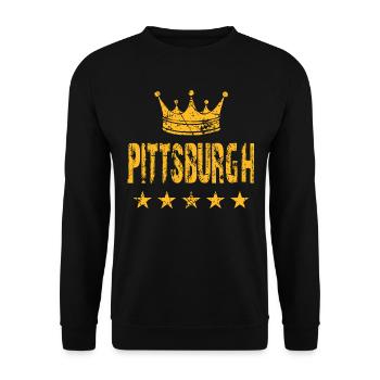 Pittsburgh Crown Stars - Unisex Sweatshirt - black - Front - Alina (178cm) & Michal (187cm)