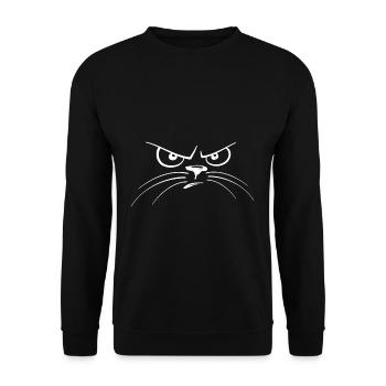 Funny cat Funny house cat Kitty - Unisex Sweatshirt - black - Front - Alina (178cm) & Michal (187cm)