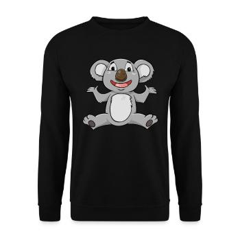 Koala - Phascolarctos Cinereus Australia - Unisex Sweatshirt - black - Front - Alina (178cm) & Michal (187cm)