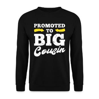 Promu au grand cousin - Sweat-shirt Unisexe - noir - Devant - Alina (178cm) & Michal (187cm)