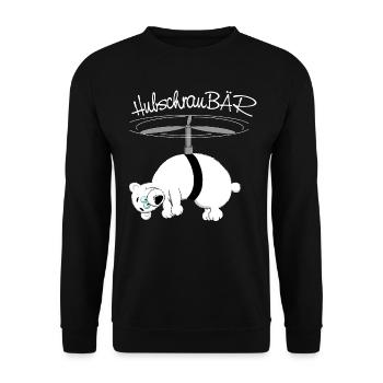 hearty, droll bear - Unisex Sweatshirt - black - Front - Alina (178cm) & Michal (187cm)