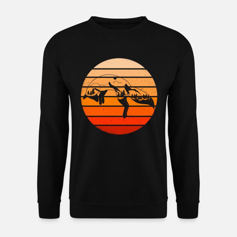 Fuchs Wald Berge Geschenkidee - Unisex Pullover - Schwarz