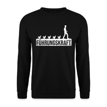 Landwirt Bauern Hühner Führungskraft Geschenk - Unisex Pullover - Schwarz - Vorne - Alina (178cm) & Michal (187cm)
