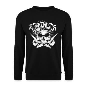 Planches à voile - Sweat-shirt Unisexe - noir - Devant - Alina (178cm) & Michal (187cm)