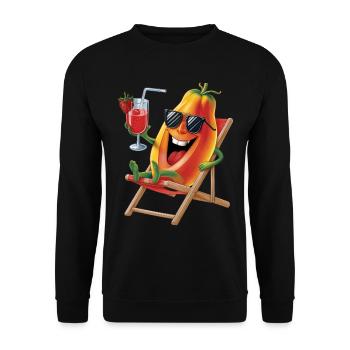 Papaya - Unisex Pullover - Schwarz - Vorne - Alina (178cm) & Michal (187cm)