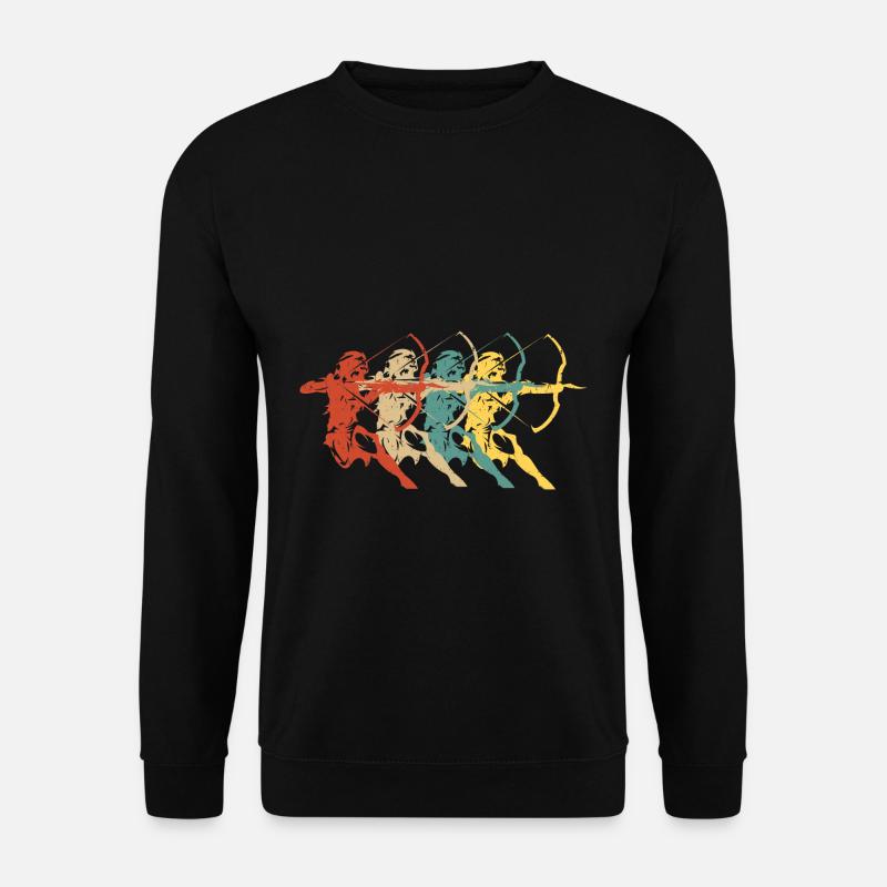 Vintage Bogenschießen - Unisex Pullover - Schwarz