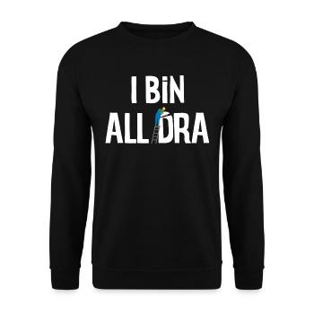 Vorarlberger Gsiberger Dialekt Mundart Spruch - Unisex Pullover - Schwarz - Vorne - Alina (178cm) & Michal (187cm)