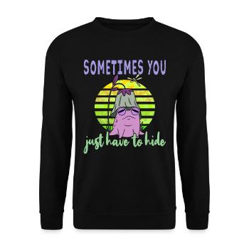 Depressionen Depression Frosch - Unisex Pullover - Schwarz - Vorne - Alina (178cm) & Michal (187cm)