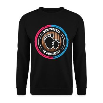 Werdender Papa und werdende Mama Baby Vorhersage - Unisex Pullover - Schwarz - Vorne - Alina (178cm) & Michal (187cm)