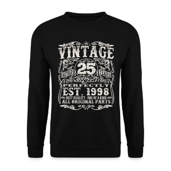 born in 1998 - 25 years old - Unisex Sweatshirt - black - Front - Alina (178cm) & Michal (187cm)