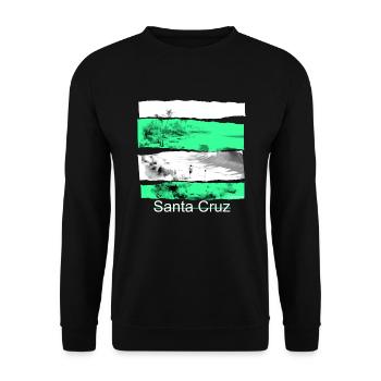 Santa Cruz Shirt Vintage Retro 70er 80er CA - Unisex Pullover - Schwarz - Vorne - Alina (178cm) & Michal (187cm)
