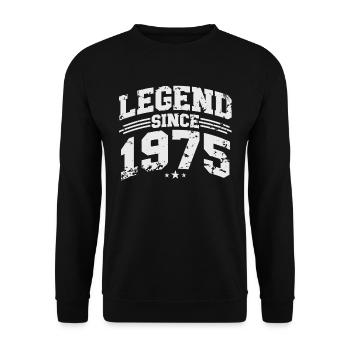 Legend Since 1975 Cadeau d’anniversaire vintage - Sweat-shirt Unisexe - noir - Devant - Alina (178cm) & Michal (187cm)