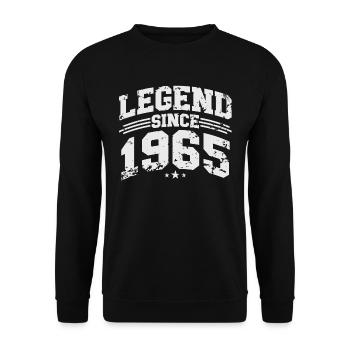 Légende depuis 1965 Cadeau d’anniversaire vintage - Sweat-shirt Unisexe - noir - Devant - Alina (178cm) & Michal (187cm)