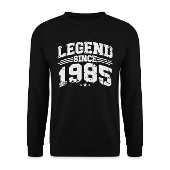 Legend Since 1985 Cadeau d’anniversaire vintage - Sweat-shirt Unisexe - noir - Devant - Alina (178cm) & Michal (187cm)