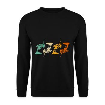 Ferngesteuertes Retro RC Auto - Unisex Pullover - Schwarz - Vorne - Alina (178cm) & Michal (187cm)